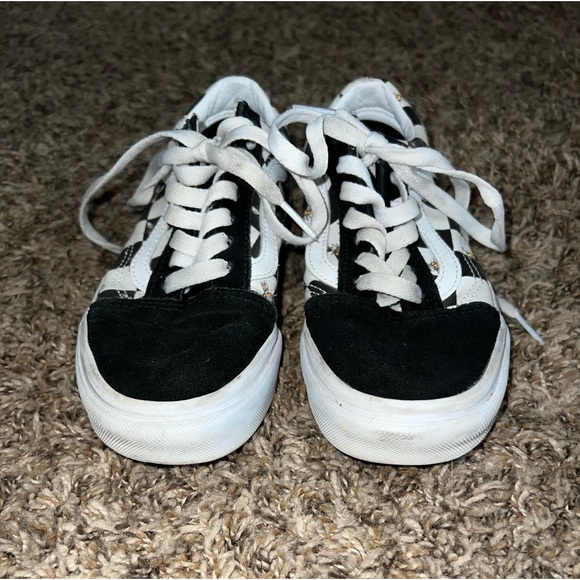 Vans Low Top Checkered W Bees Sneakers Size 5.5 - Picture 3 of 9